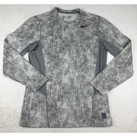 Nike Pro Dri-Fit Fitted Compression Digital Camo Long Sleeve Athletic Shirt L - Picture 2 of 16